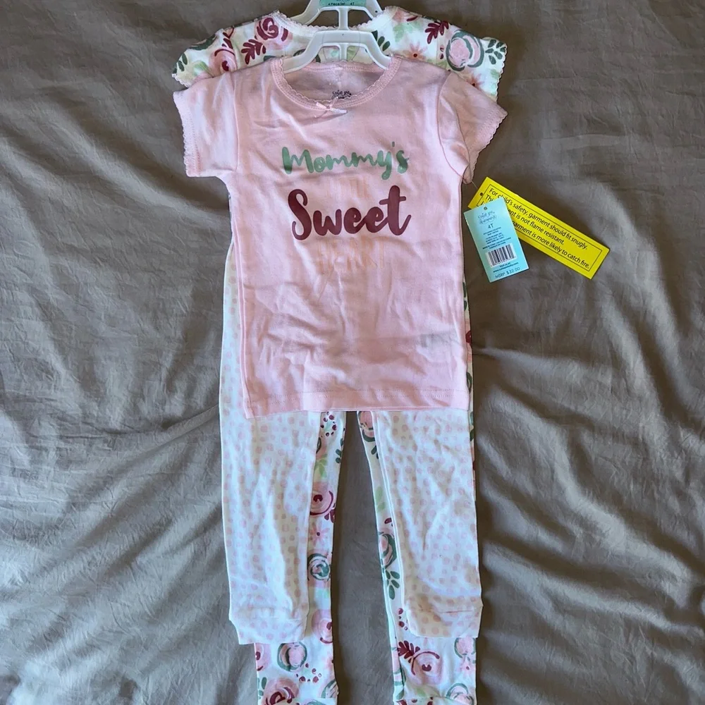 2 NWT Pj Pajamas Set Bundle New 4T Toddler Girl Jammies Girly 4